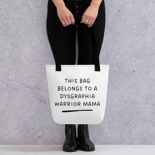 Dysgraphia Warrior Mama Tote bag