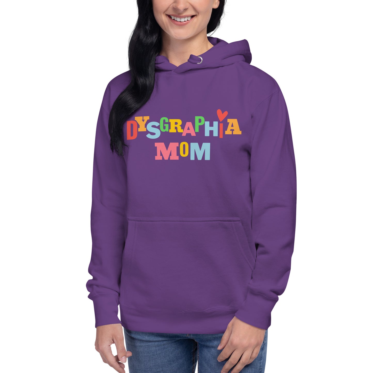 Dysgraphia Mom Fun Heart Hoodie