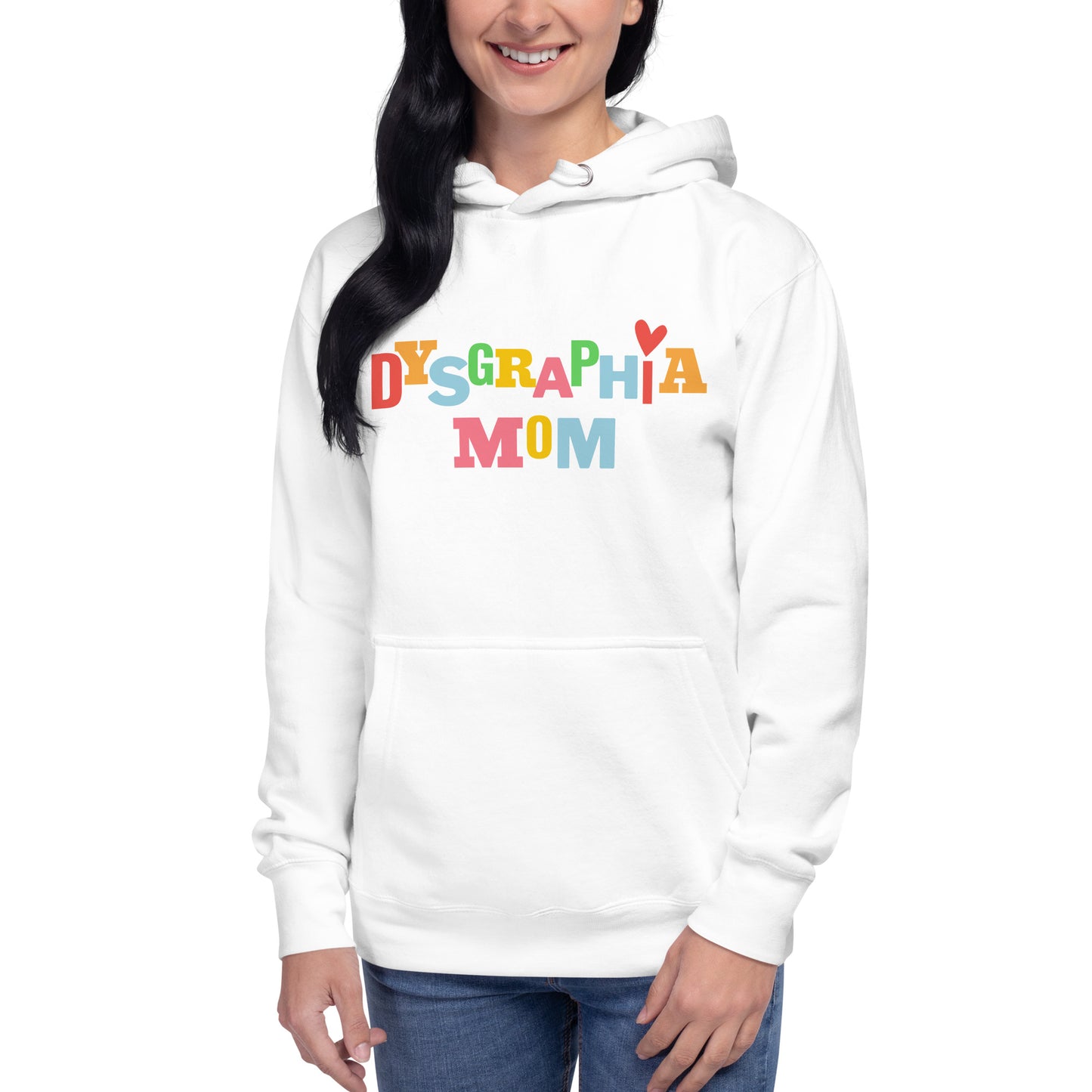 Dysgraphia Mom Fun Heart Hoodie