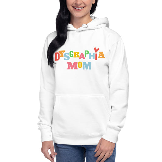 Dysgraphia Mom Fun Heart Hoodie