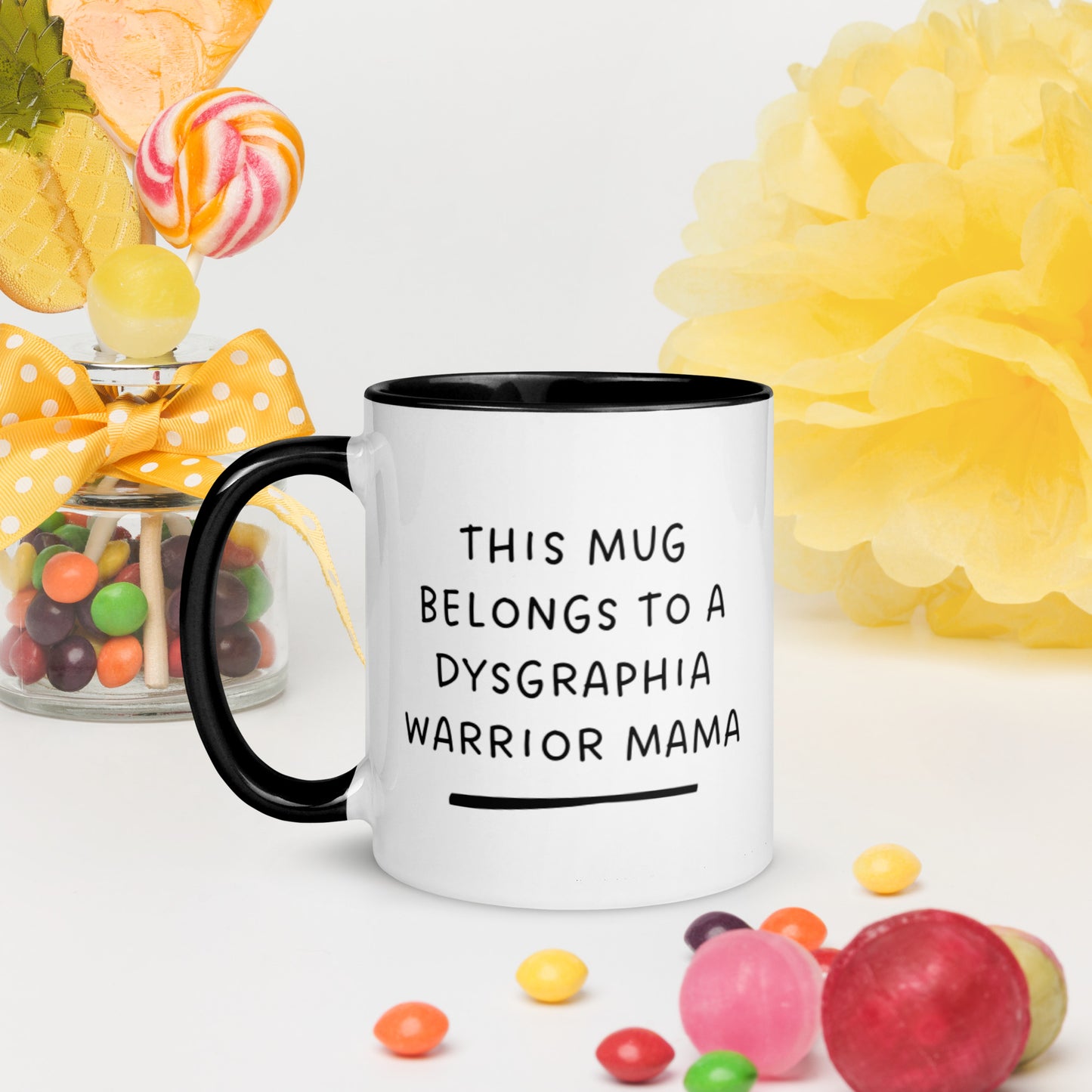 Dysgraphia Warrior Mug with Color Inside