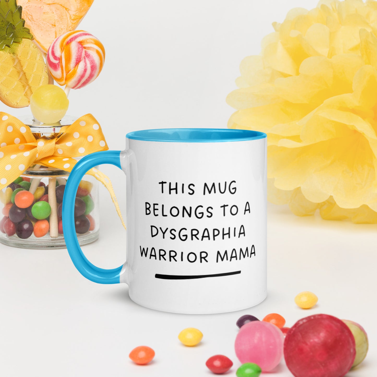 Dysgraphia Warrior Mug with Color Inside