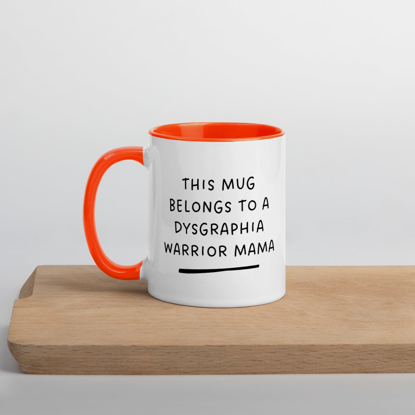 Dysgraphia Warrior Mug with Color Inside