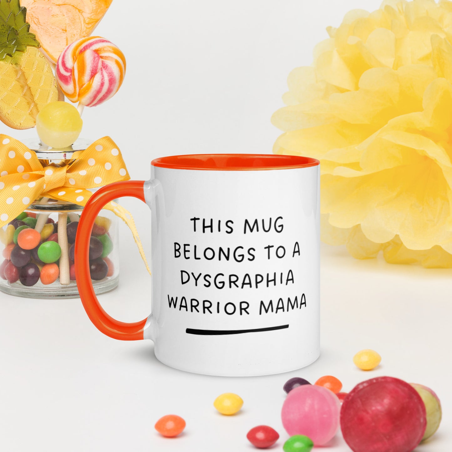 Dysgraphia Warrior Mug with Color Inside
