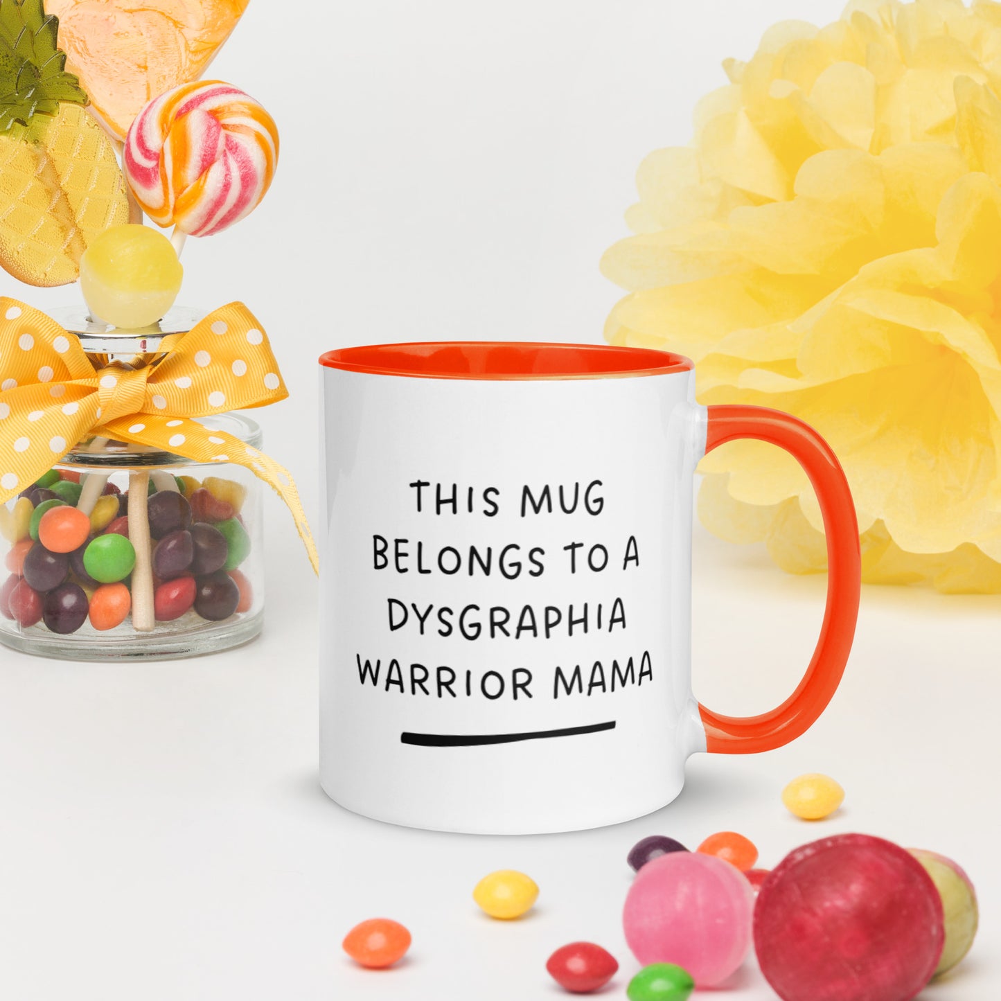 Dysgraphia Warrior Mug with Color Inside