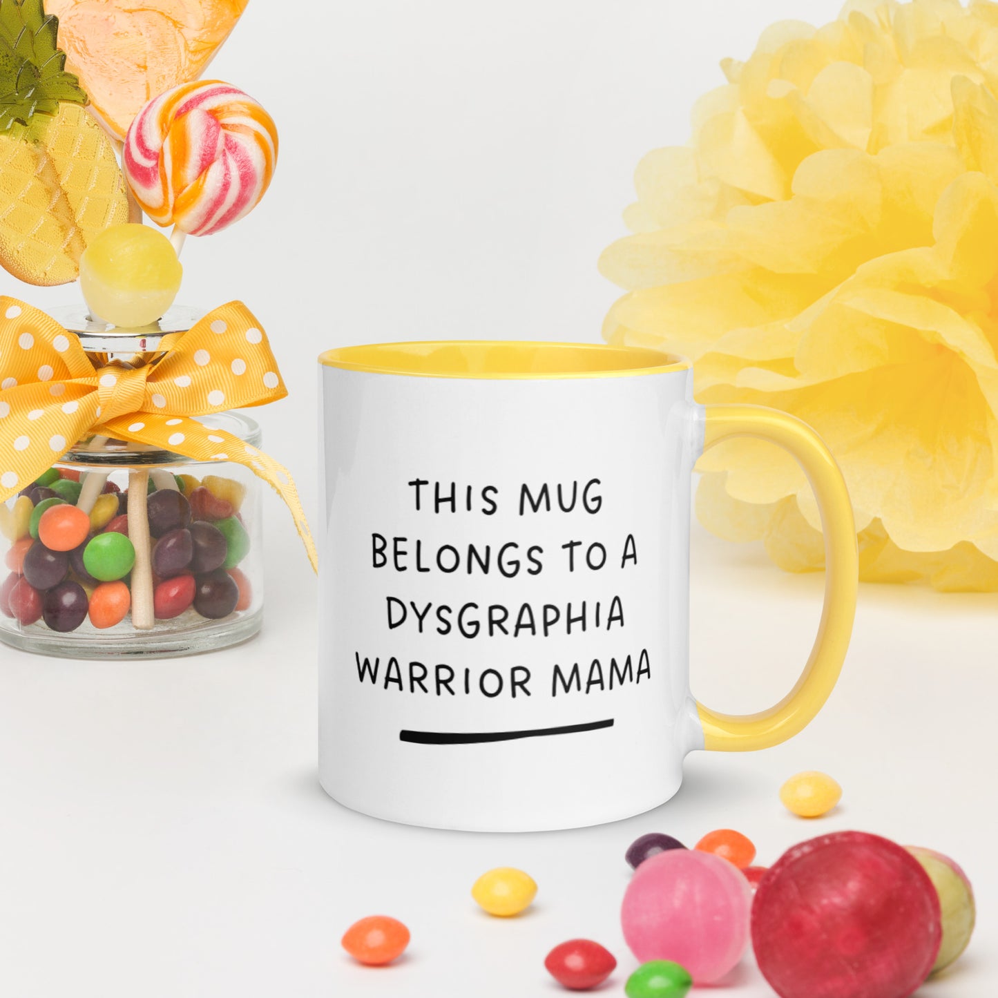 Dysgraphia Warrior Mug with Color Inside