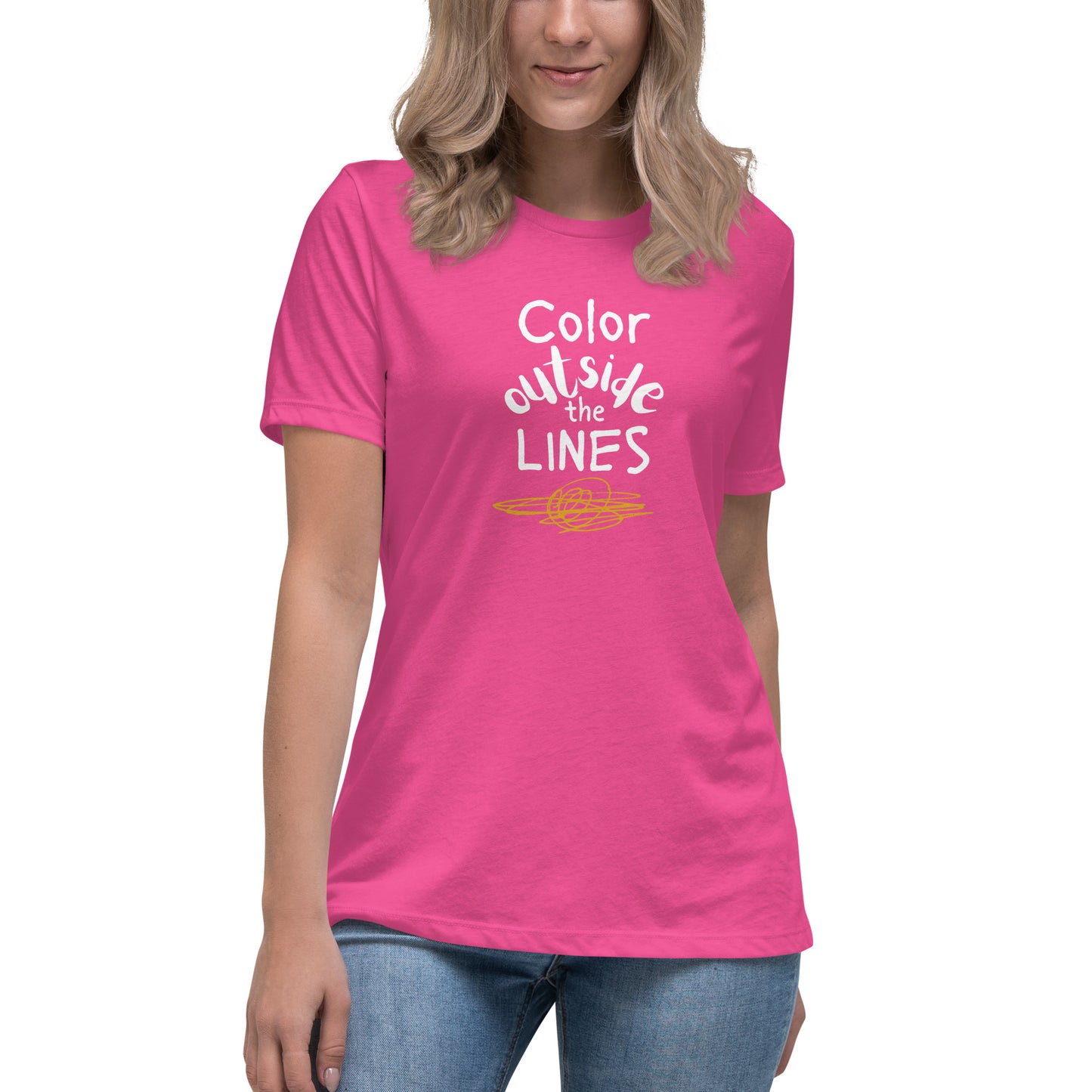 Color Outside the Lines Women's T-Shirt (light lettering) Multiple colors available