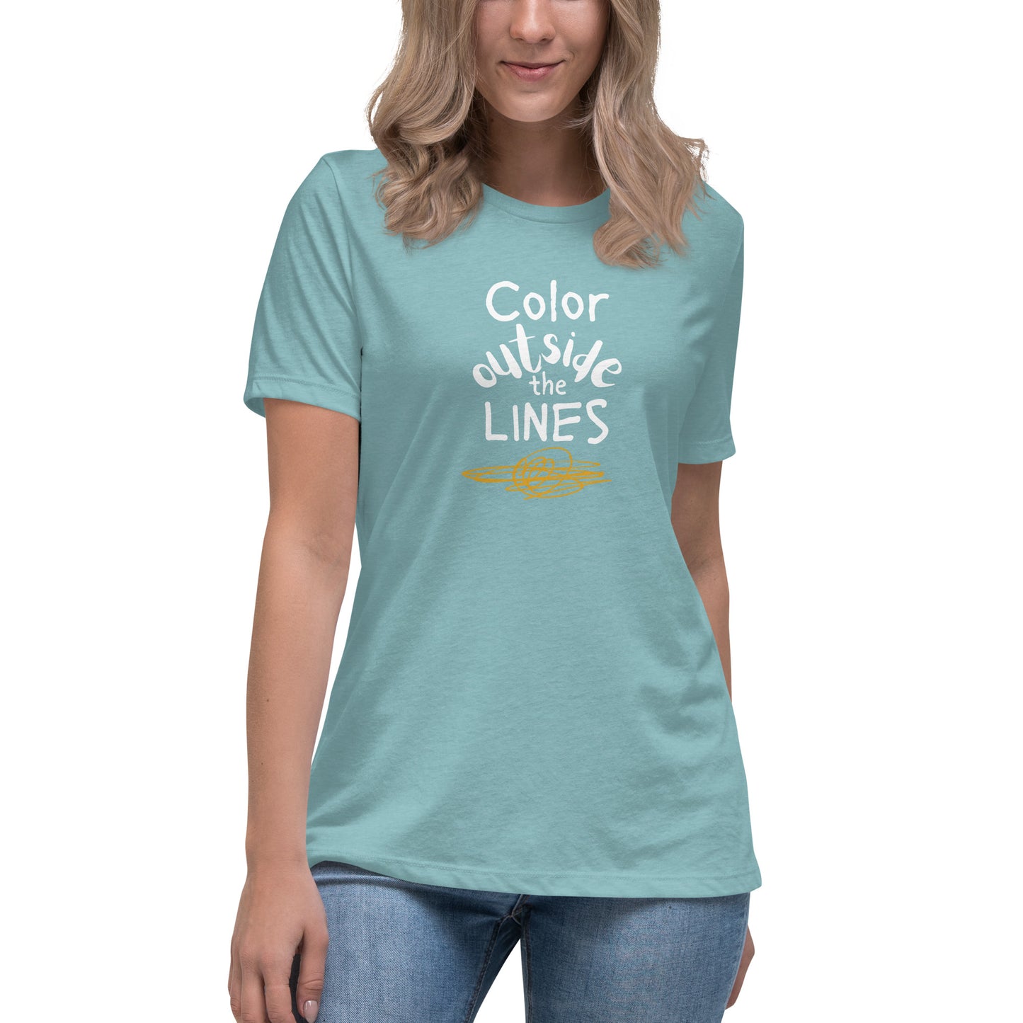 Color Outside the Lines Women's T-Shirt (light lettering) Multiple colors available