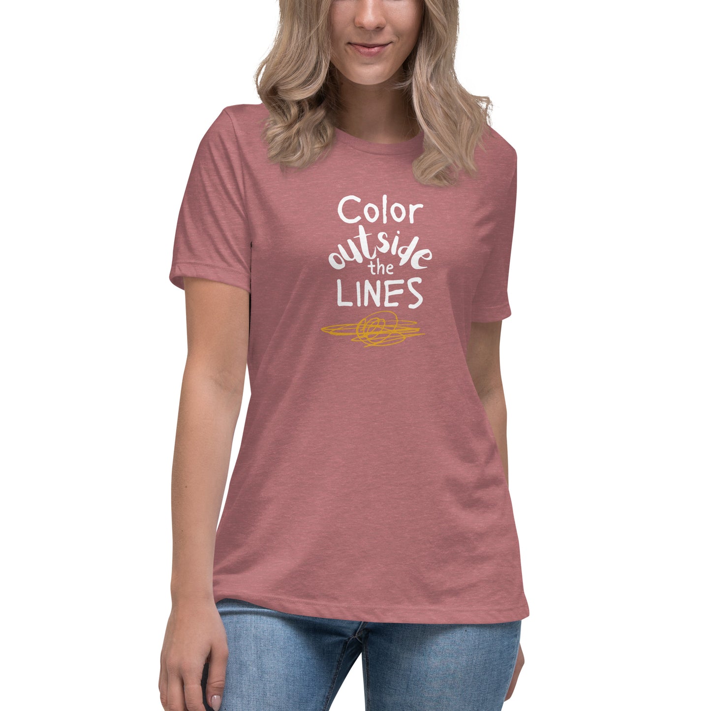 Color Outside the Lines Women's T-Shirt (light lettering) Multiple colors available