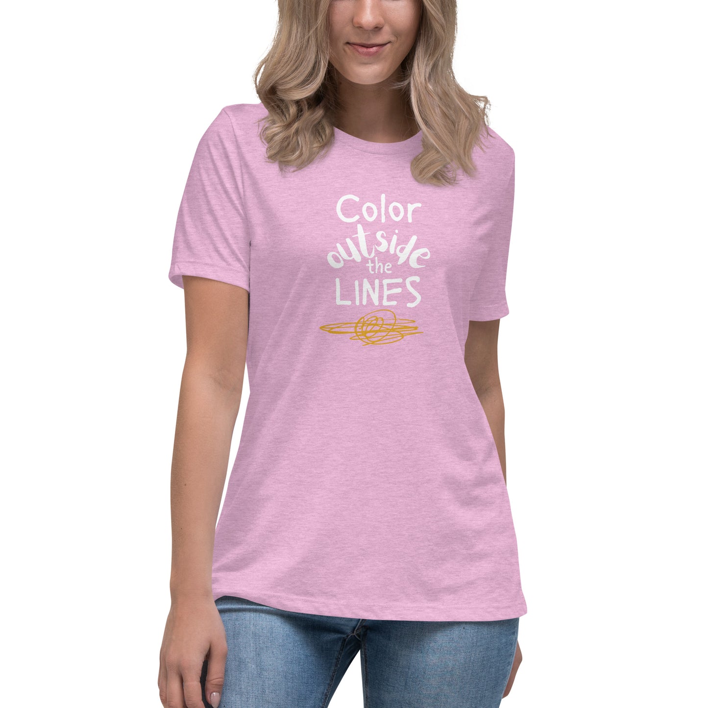 Color Outside the Lines Women's T-Shirt (light lettering) Multiple colors available