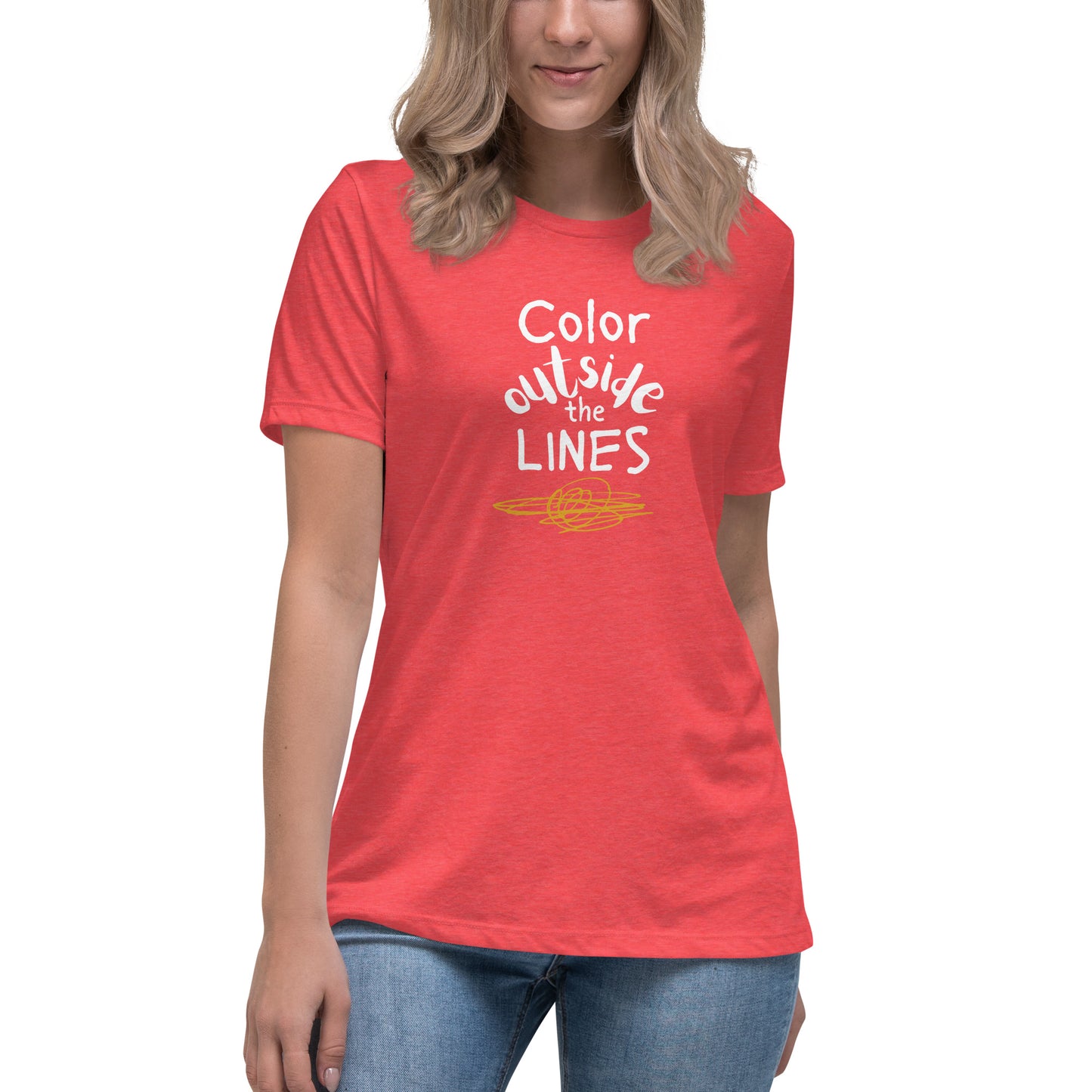 Color Outside the Lines Women's T-Shirt (light lettering) Multiple colors available