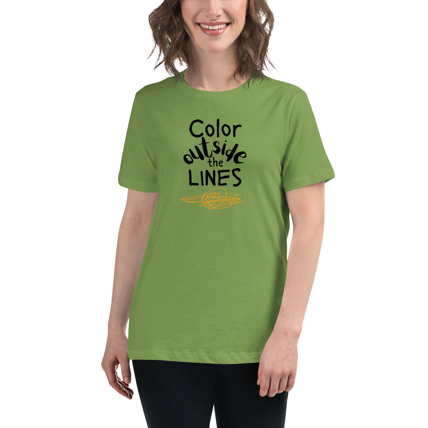 Color Outside the Lines Women's T-Shirt (dark lettering) Multiple colors available