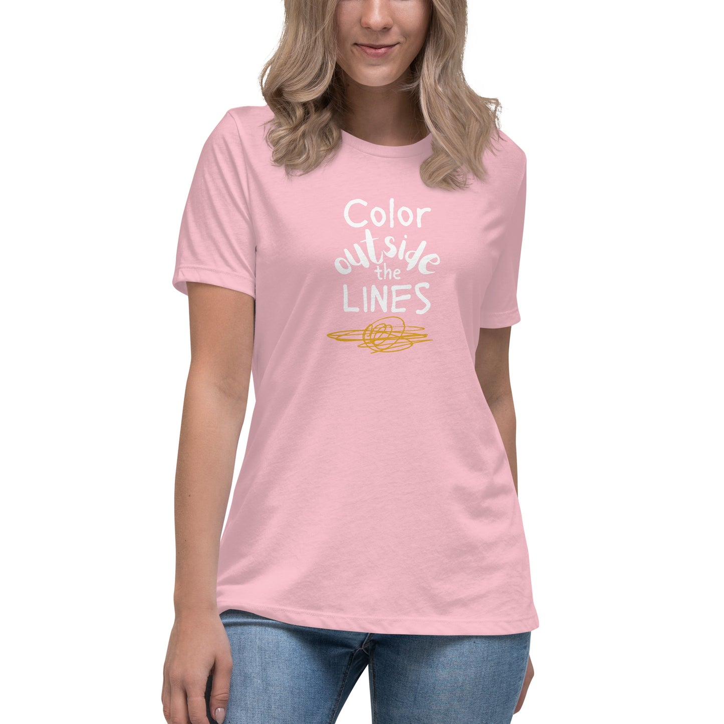 Color Outside the Lines Women's T-Shirt (light lettering) Multiple colors available