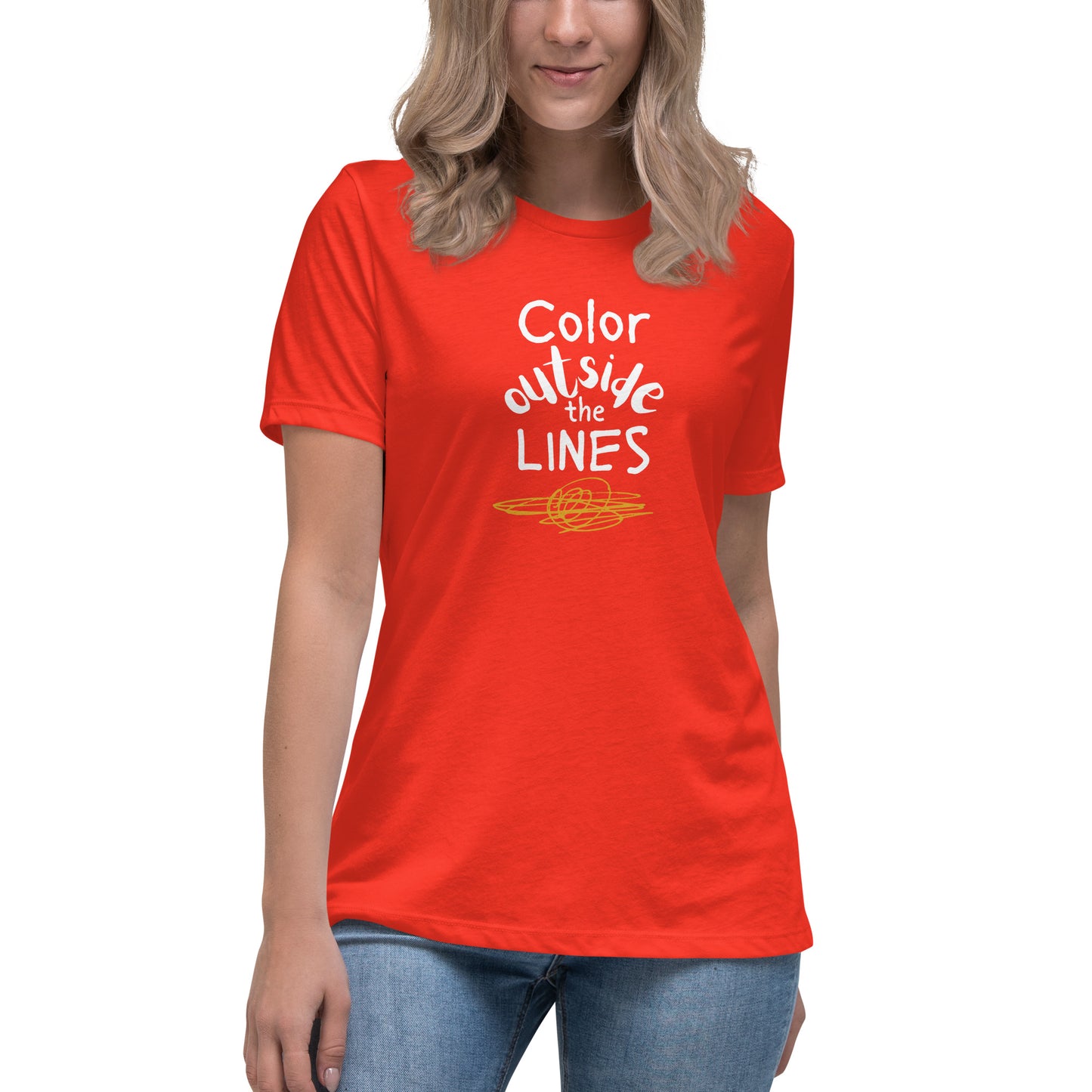 Color Outside the Lines Women's T-Shirt (light lettering) Multiple colors available
