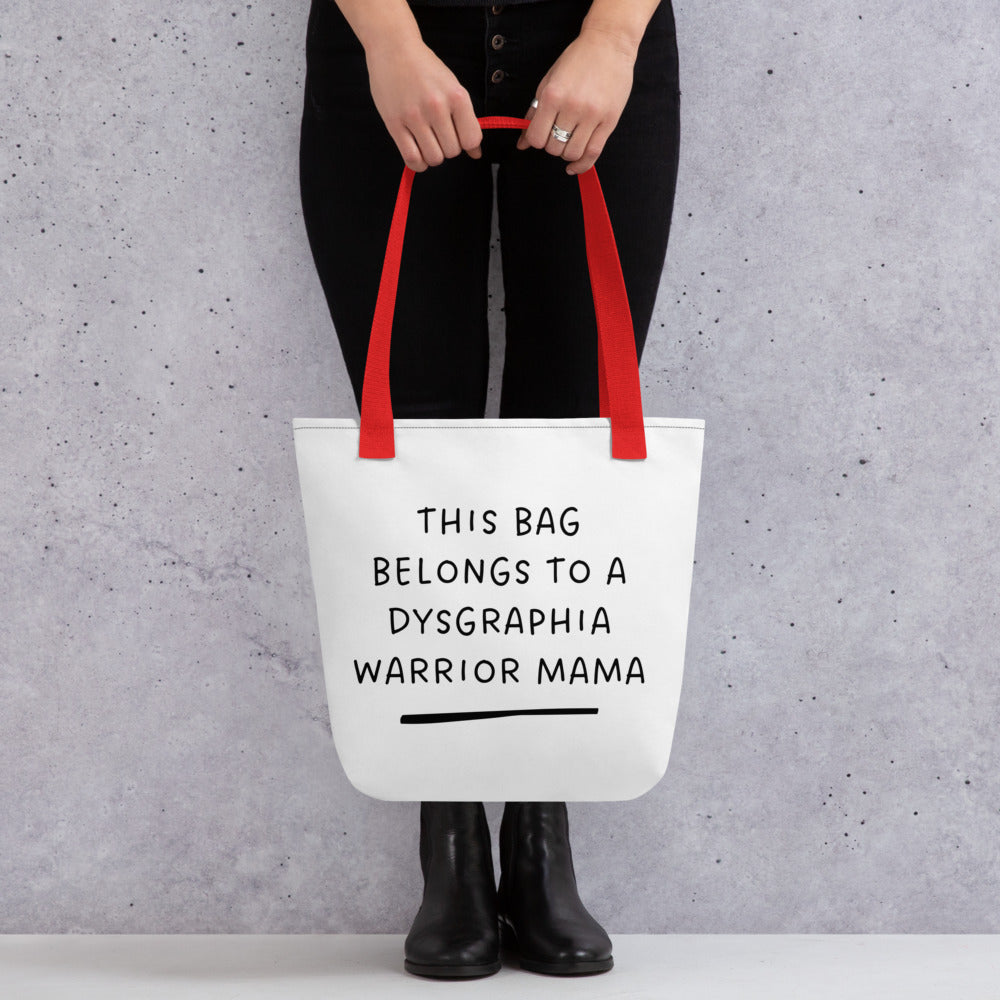 Dysgraphia Warrior Mama Tote bag