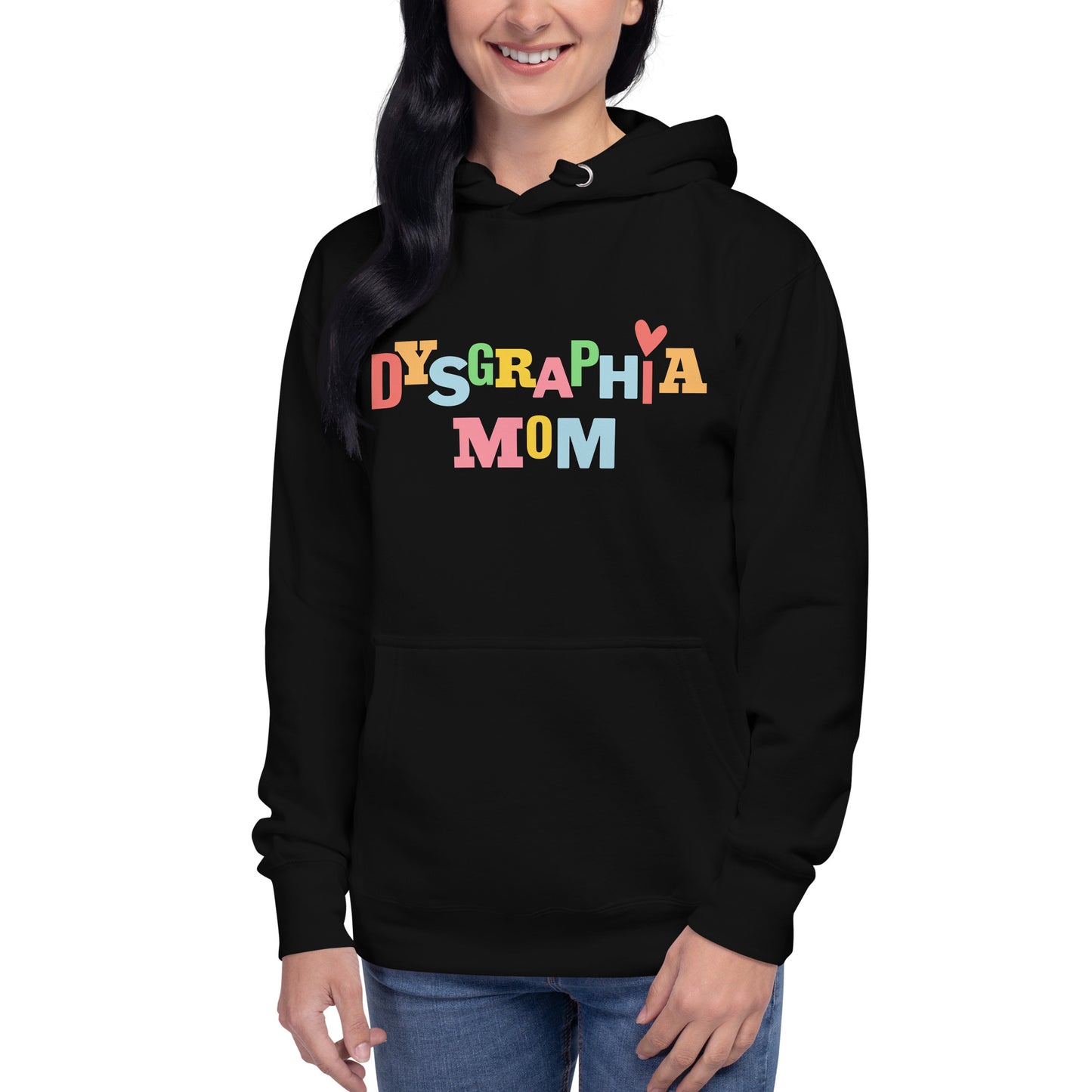 Dysgraphia Mom Fun Heart Hoodie