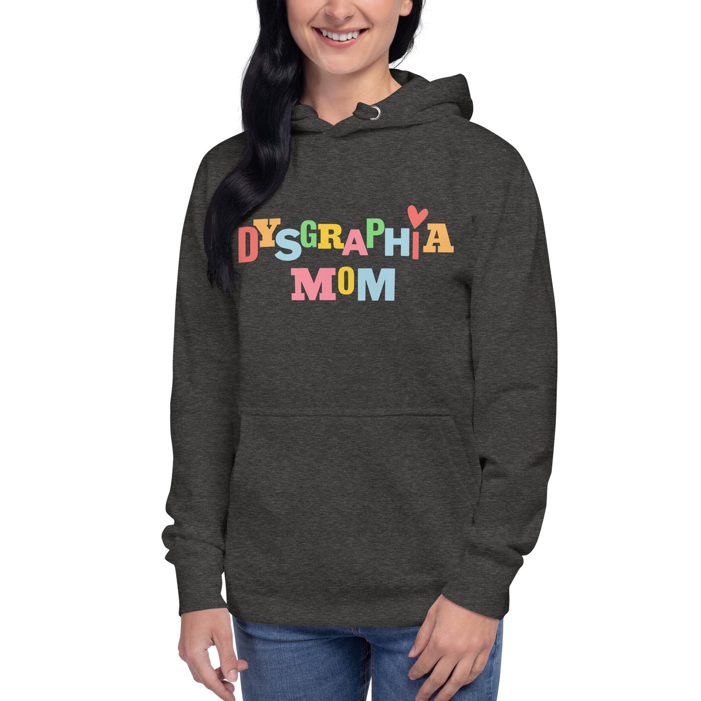 Dysgraphia Mom Fun Heart Hoodie