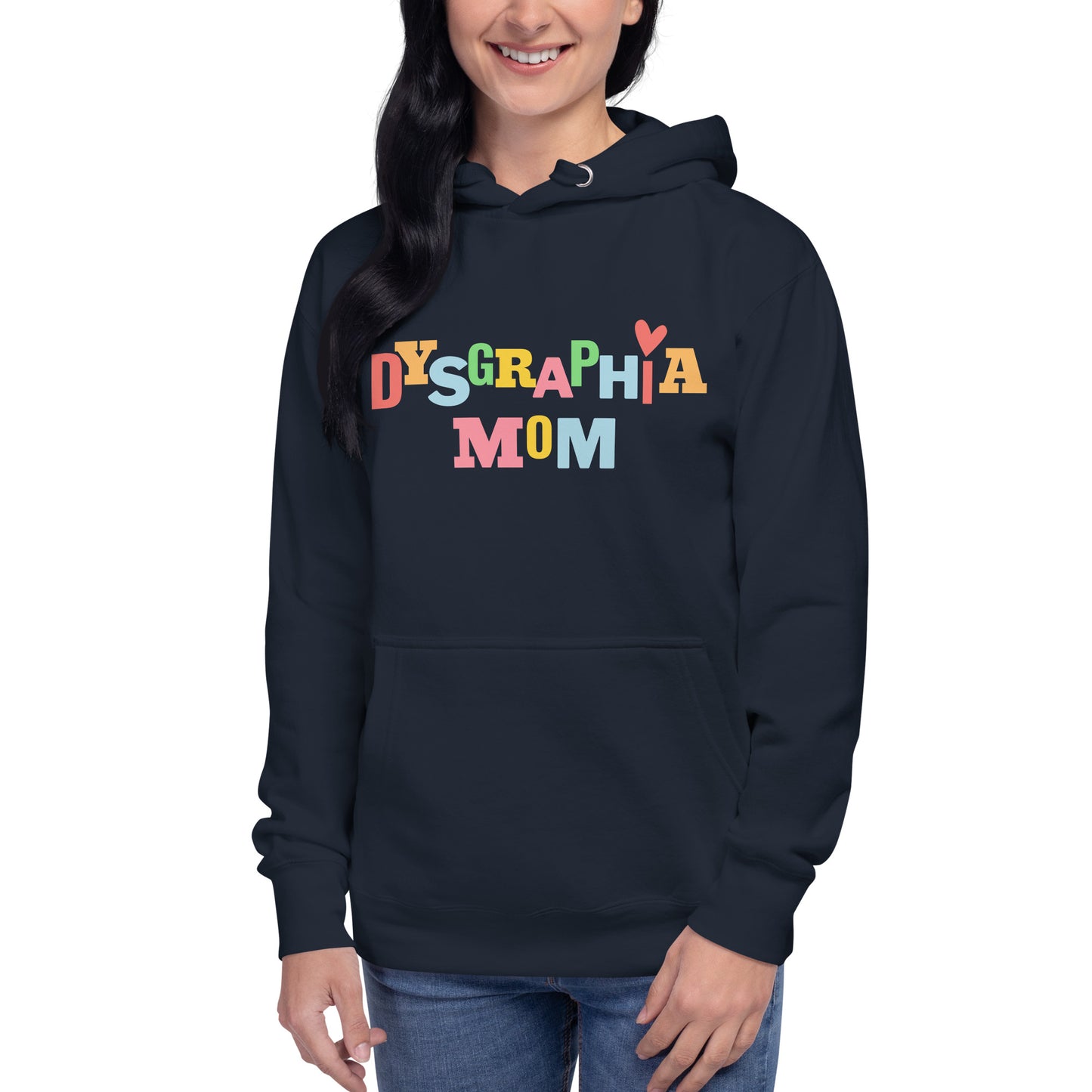 Dysgraphia Mom Fun Heart Hoodie